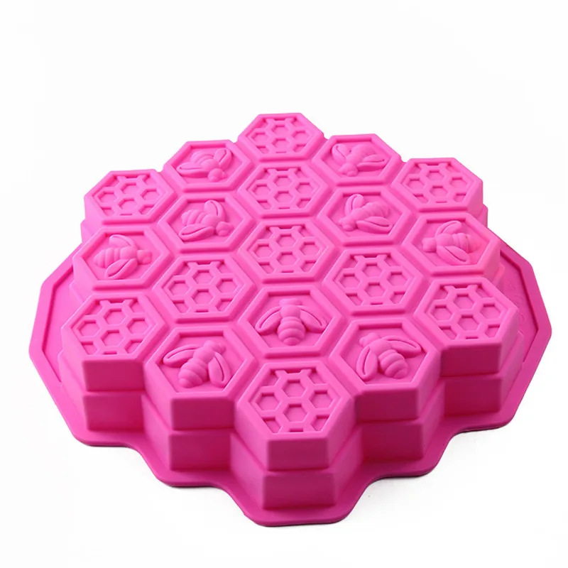 

9 Inch Silicone Honeycomb Shape Cake Pans DIY Baking Bakeware Moulds For Muffin Brownie Cornbread Pudding Mould DIY Baking Tools