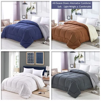

Super Soft Comforter Plush Reversible Duvet All Season Quilted Comforter-Bedding set Alternative Filling-Luxury Home Decor
