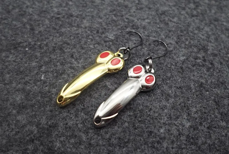 2.5g trout spoons brass fishing spoons pesca metal lures area trout fishing ultralight Fishing tackle Gold Silver color