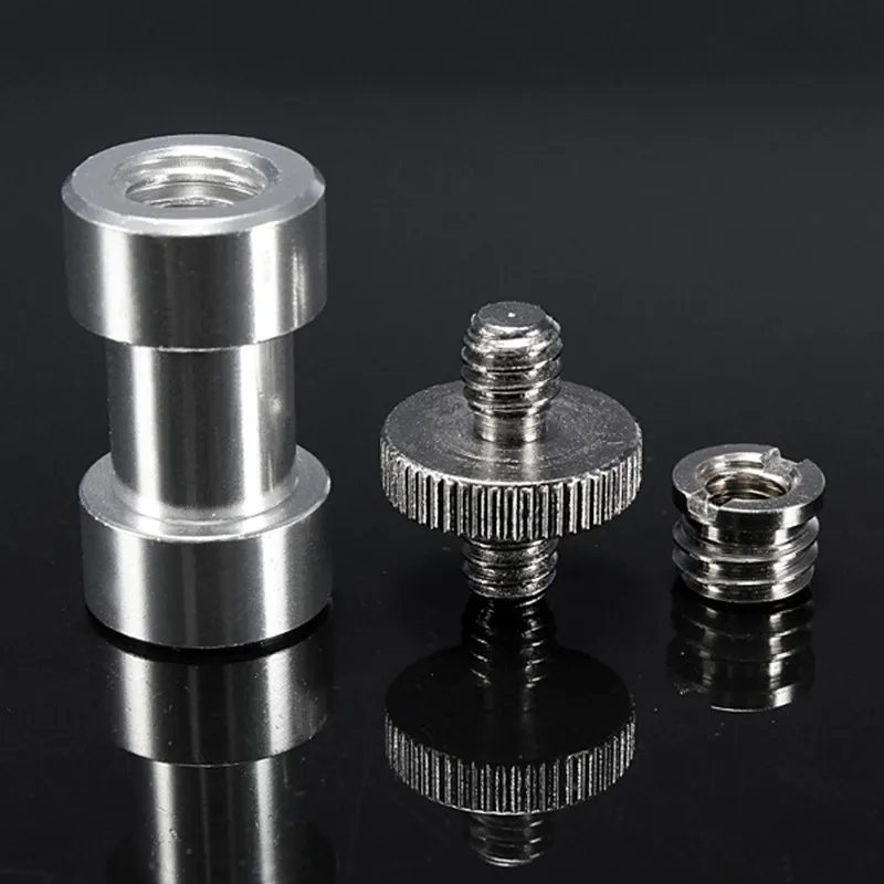 

3-In-1 1/4 "3/8" metal monopods tripod mounting camera bracket screw mounting converter flash adapter bracket