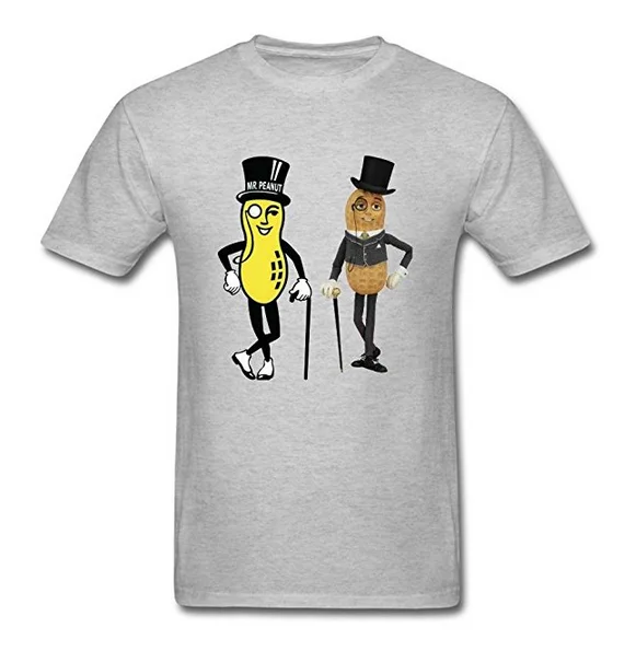 Men's Funny Mr. Peanut Planters Peanuts Custom Cool Tee Shirts Men