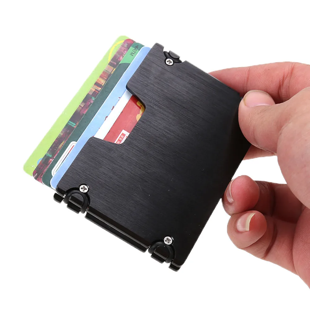 Алюминиевый кейс кредитные карты держатель карты Алюминий кредитной карты протектор ID кредитных Вышивка Крестом Пакет коробки держателя