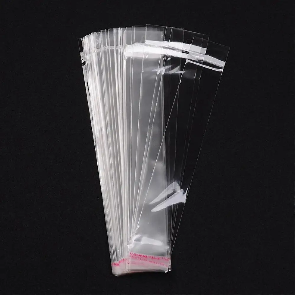 1000pcs/lot 265x40mm (10.43"x1.57") Clear Rectangle Self Adhesive OPP