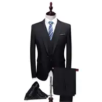 Asia size S - 6XL Pure Color Formal men Suit Jacket with Vest and Pant 16 Colors Can Choose mens suits Blazer