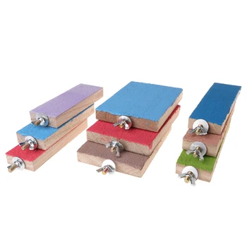 

Pet Bird Accessories Colorful Pet Bird Cage Perches Stand Platform Paw Grinding Clean for Toys Parrot Parakeet Chew Toy