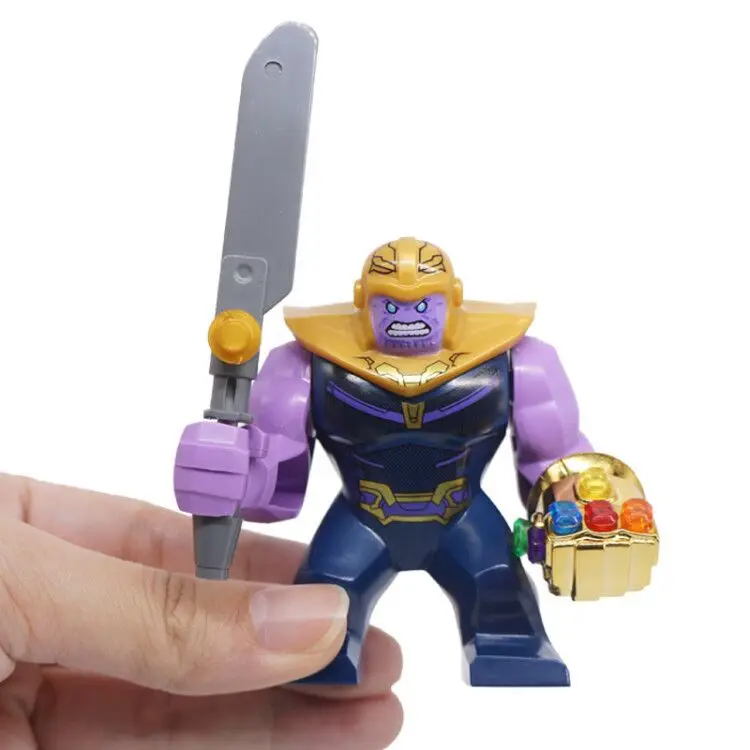 Новые блоки Thanos энергетические камни перчатки строительные Мстители 4 3 Infinity War
