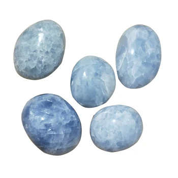 

1pcs NATURAL Polished celestite quartz crystal Palm Worry Stone
