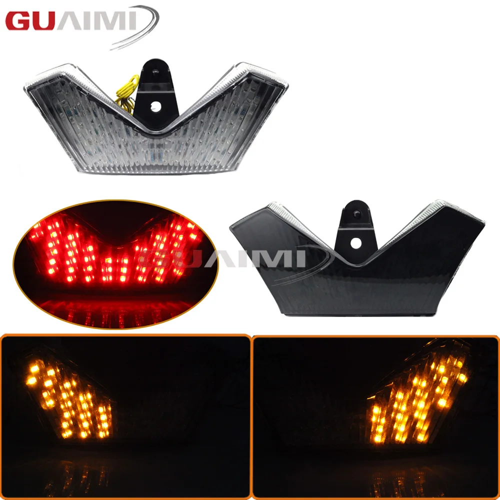 

For Kawasaki ZX14 ZX14R ZZR1400 2006 2007 2008 2009 2010 2011 2012 2013 2014 2015 Tail Brake Light Turn Signals Integrated LED
