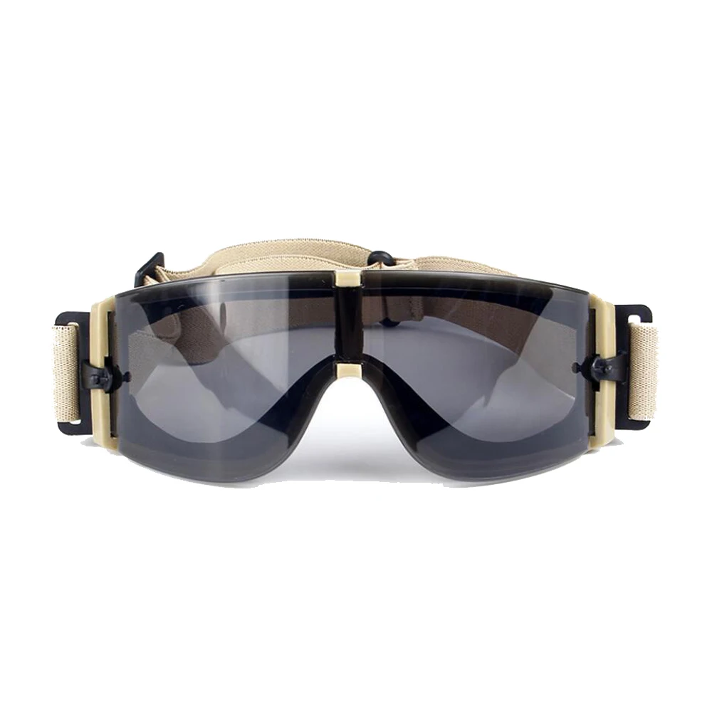 

Ballistic X800 Army Safety Goggles 3 Lens Kit Military Sunglasses Night Vision Anit-UV Combat War Game Eyeshields with Case