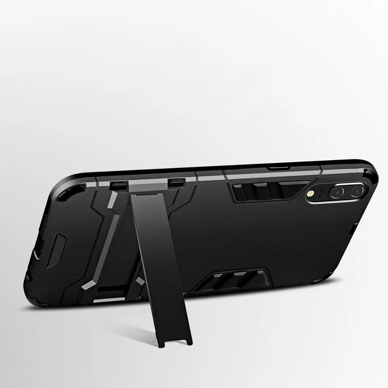 Роскошный противоударный бронированная подставка чехол для телефона huawei P20 lite Гибридный ТПУ Прочный чехол для huawei P20 Pro Невидимый kickstand чехол