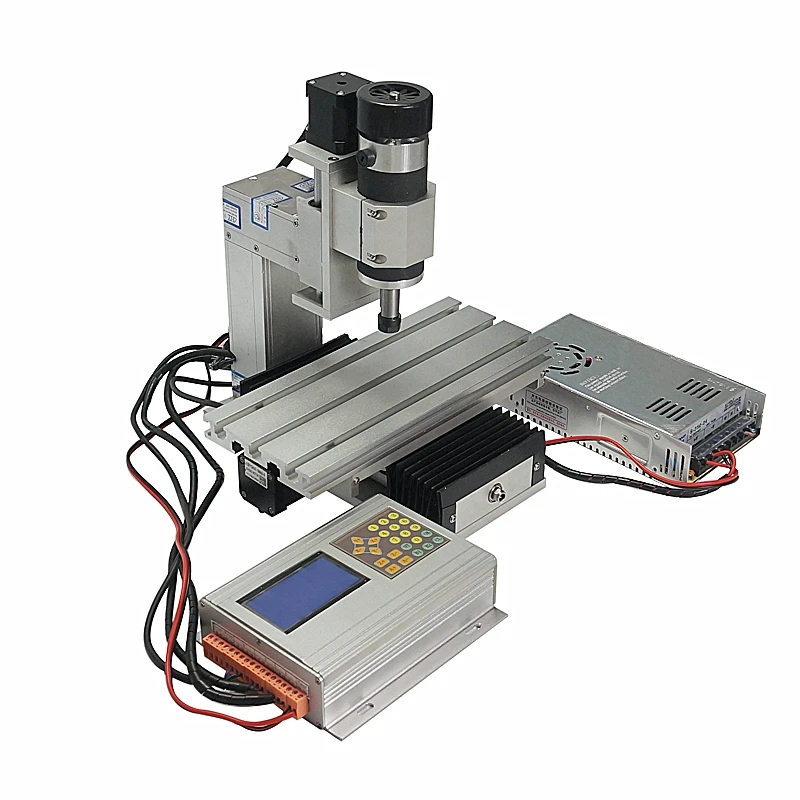 Мини Вертикальный гравировальный станок с ЧПУ Фрезерный 3 оси может обновить 4 оси