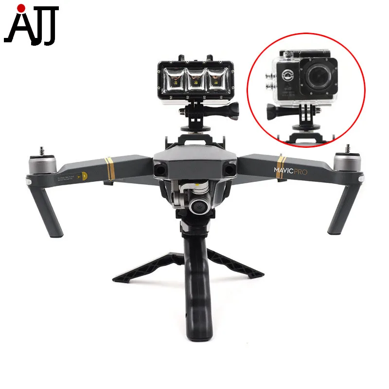 Desktop Tripod Mount Stand Photograph Holder and Gimbal Camera LED