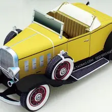 Открытый Топ Классический Автомобиль 3D бумажная модель DIY Авто интеллект ручной работы стерео модель оригами