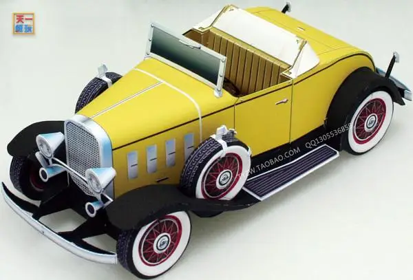 Классическая модель 3D бумаги для автомобиля с открытым верхом DIY автоматического