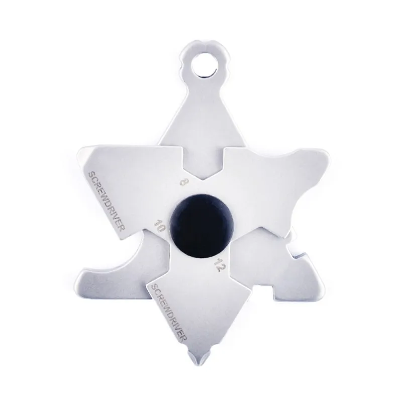 

Portable Lightweight EDC Multi-tool 420 Stainless Steel Bottle Opener Spoke Spanner Outdoor Key Chain Tool New