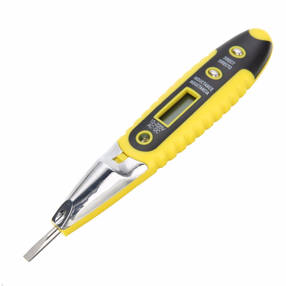 Voltage Digital Detector Tester 12~250V LCD Electric Test Pen AC//DC Non-Contact~