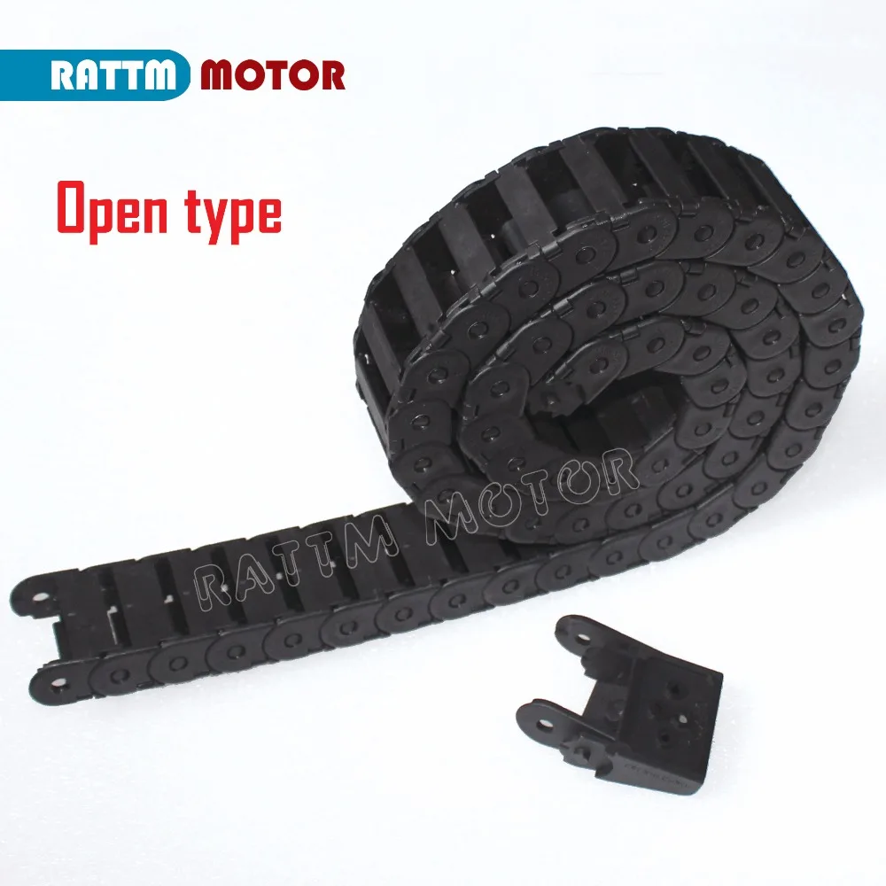 2M 7x7/10x10/10x15/10x20mm R28 small Cable drag chain wire carrier & End connectors plastic