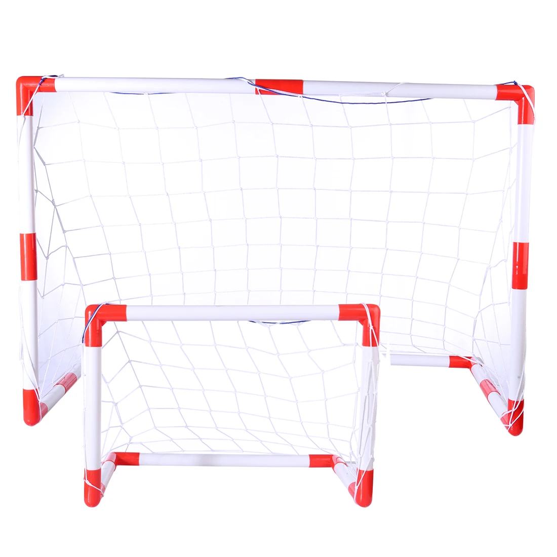 

Portable Collapsible Football Kit 2-in-1 Kids Basketball Backboard Soccer Goal Set Training Toy - L