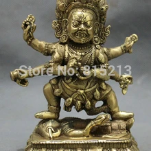 Bi0011679 тибетская, медная, буддистская Joss защиты 6 рукоятей Махакала Будда набор Статуэтка скульптура