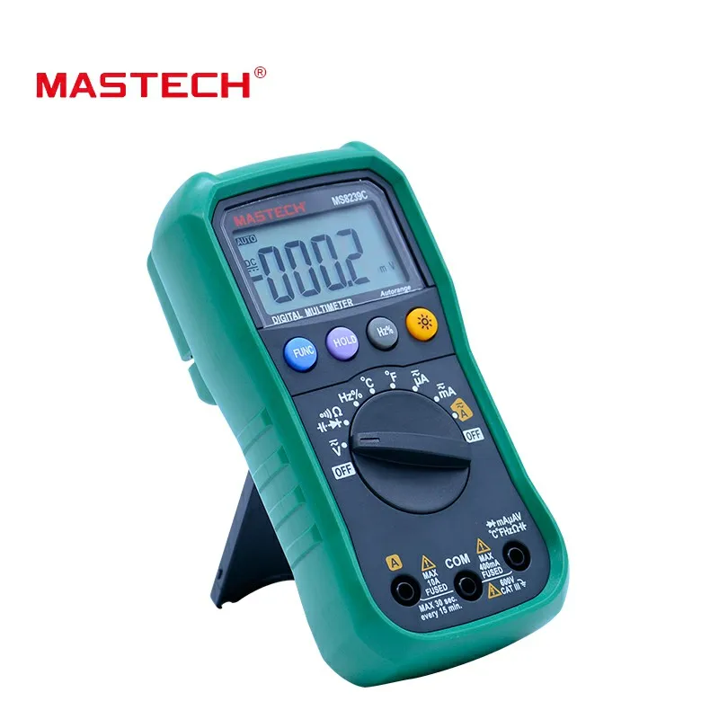 MASTECH Цифровой мультиметр ms8239c ручной Авто Диапазон AC DC Напряжение переменного тока Емкость Частота Температура тестер