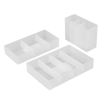 

Makeup Storage Box Set Cosmetic Drawer Office Organizer Nail Jewelry Desktop Container Kitchen Storage Box Sundries Holder