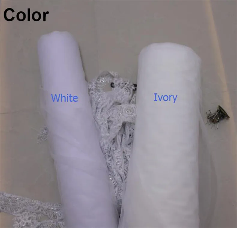 High Quality Eyelash Lace Wedding Veil WITHOUT Comb One Layer 150CM Short Bridal Veil Veu de Noiva Delicate Lace Trims Veil