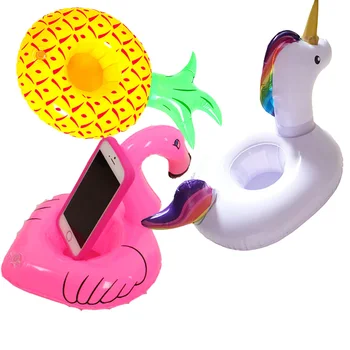 

Floating Summer Swimming Pool Floating Inflatable Holder Drink Cup 5pcs/set Beach Phone Stand Floating Bath Toys
