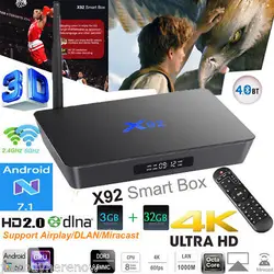 5 шт X92 Amlogic S912 Android ТВ Box 7,1 2 GB 3 GB 16 GB Octa Core Wi-Fi HD2.0 4 K x92 smart set top box BT4.0 4 K Media Player