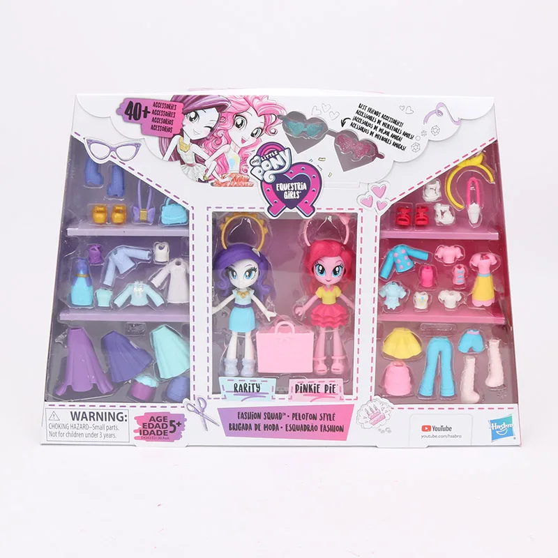 9 см игрушки My Little Pony модный отряд пелотон стиль Пинки Пай Рарити закат мерцающие фигурки Набор для девочек лучшие друзья - Цвет: rarity pinkie pie se