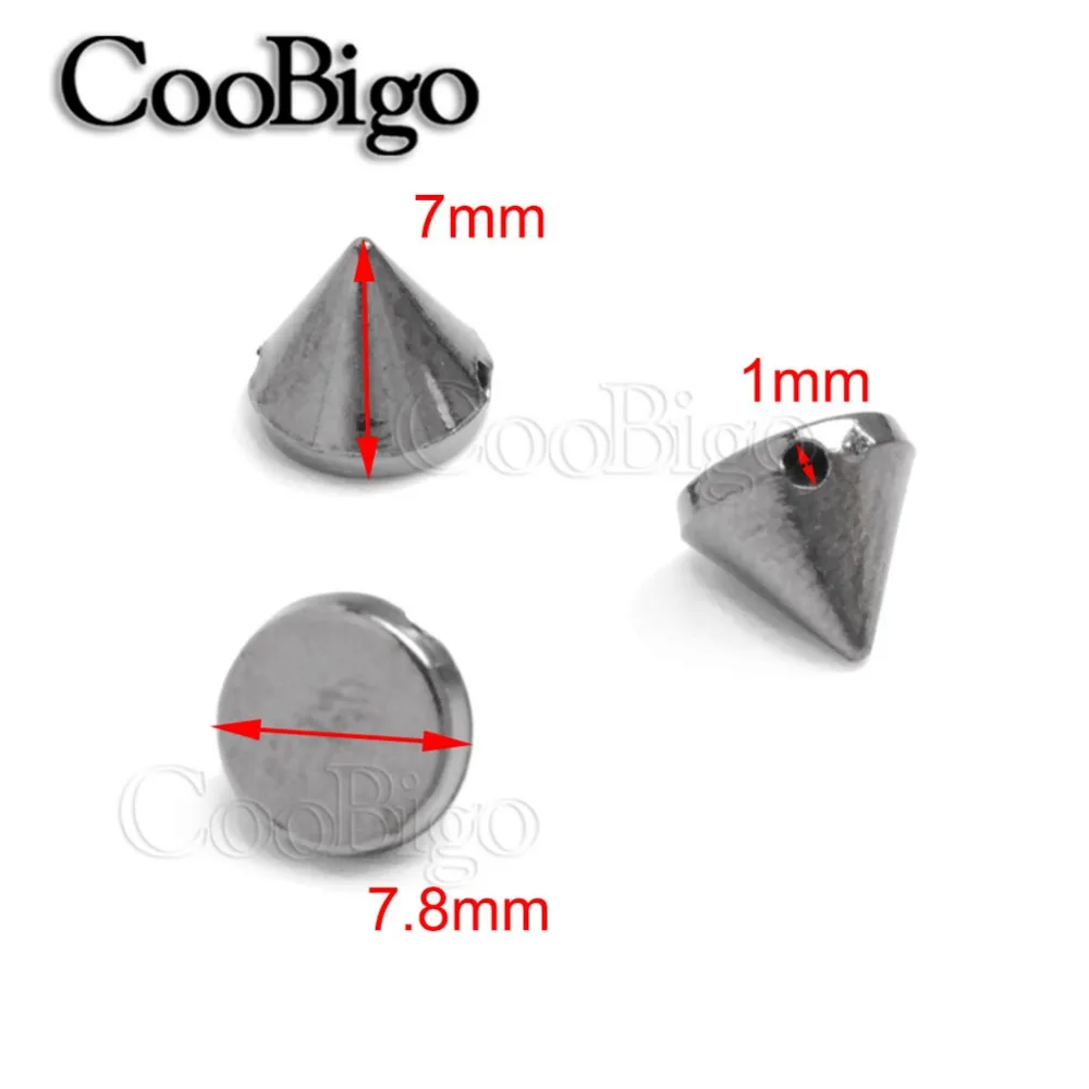 Бусина гвоздик в стиле панк 50 цветов 7 х8 мм|cone studs|spike rivetsewing spike |