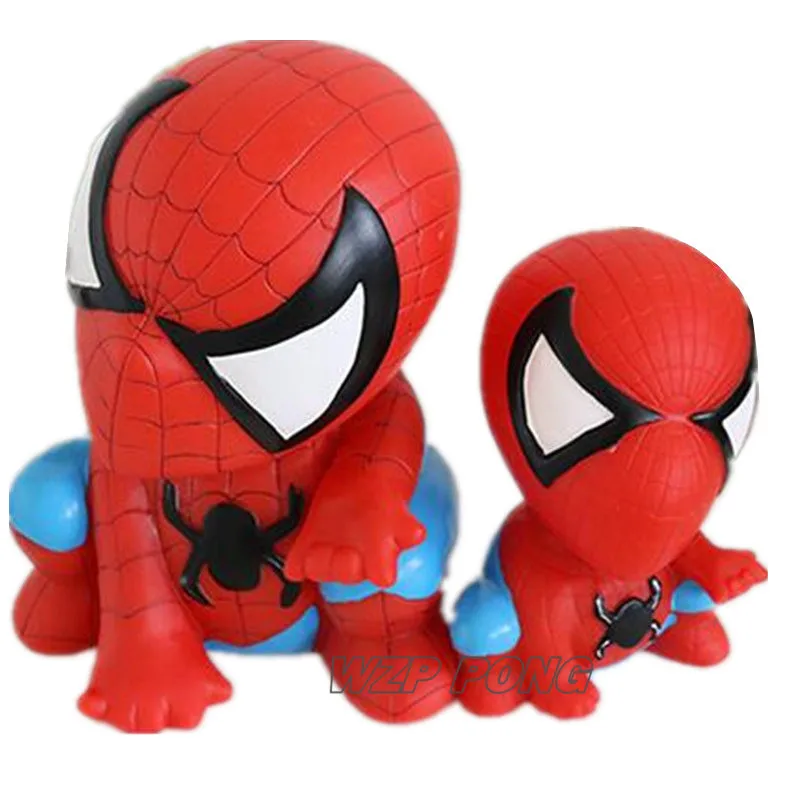 25 см Мстители супер герой Человек-паук Копилка ПВХ фигурка Коллекционная модель игрушки на день рождения Рождественский подарок