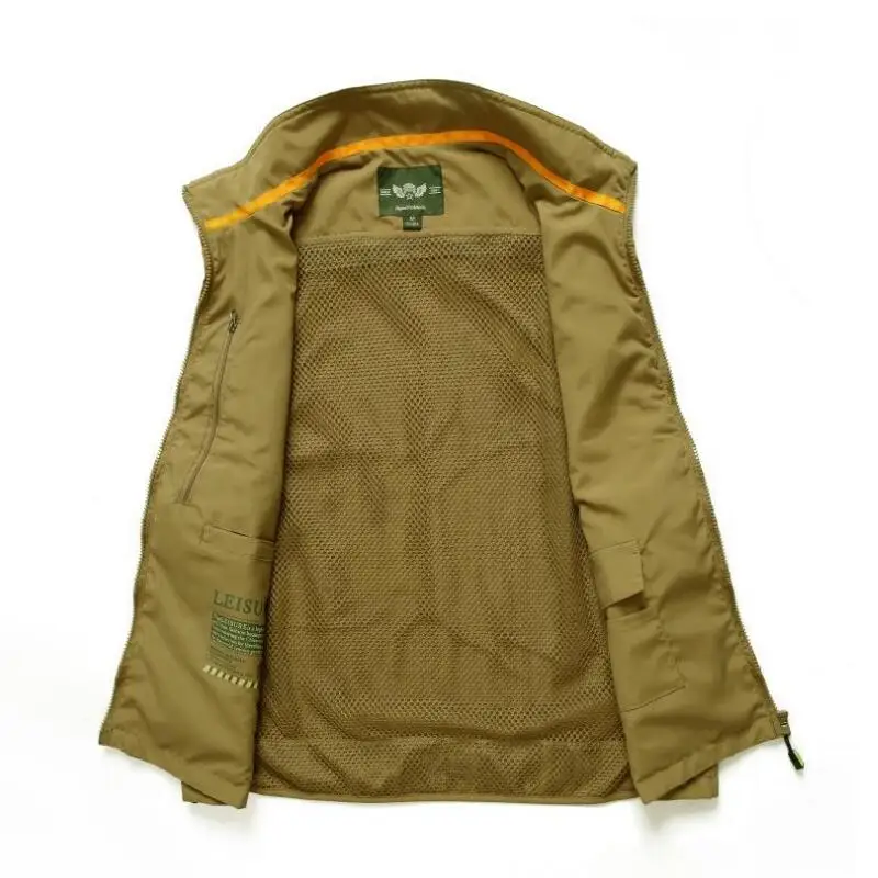 Preise Armee Grün, khaki Farbe Mann Schnell Trocken Mesh Multi tasche Fotografie Jagd Werbung Angeln Weste Abnehmbare Weste Größe M XXXL