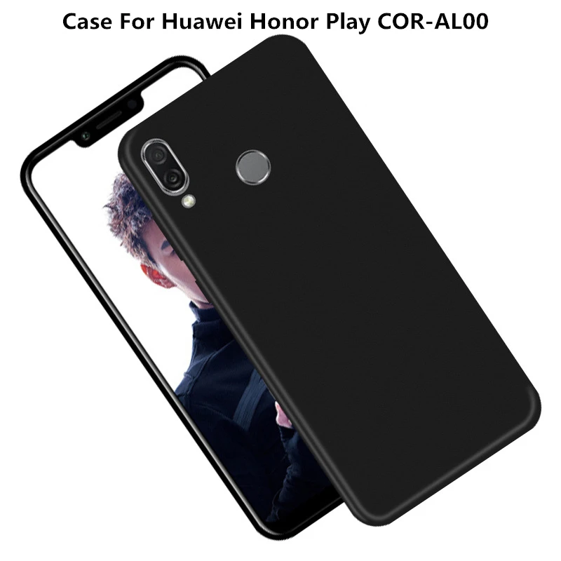 

Case For Huawei Honor Play COR-AL00,TPU Mobile Phone Shell Pure Color Painting Case.Black Color Case.