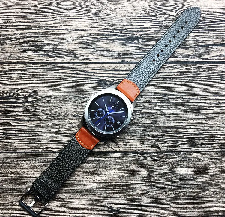 For Samsung Gear S3 Leather Watch band reloj hombre marca de lujo For Huawei Watch Strap For Huami Amazfit 1 2 (13)