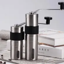 Двухтипная ручная керамическая кофемолка из нержавеющей стали регулируемый кофе с резиновой петлей для хранения легкая чистка