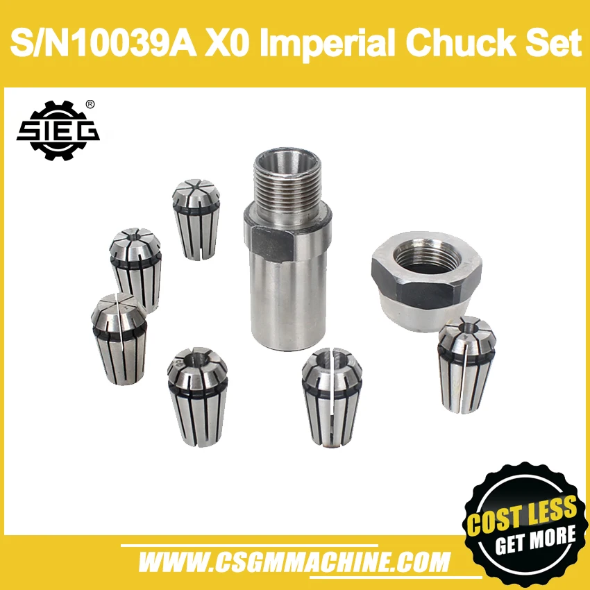 

S/N:10139A ER11 Mill Chuck Set/SIEG X0 IMmperial milling collet/free shppping chuck set for milling machine