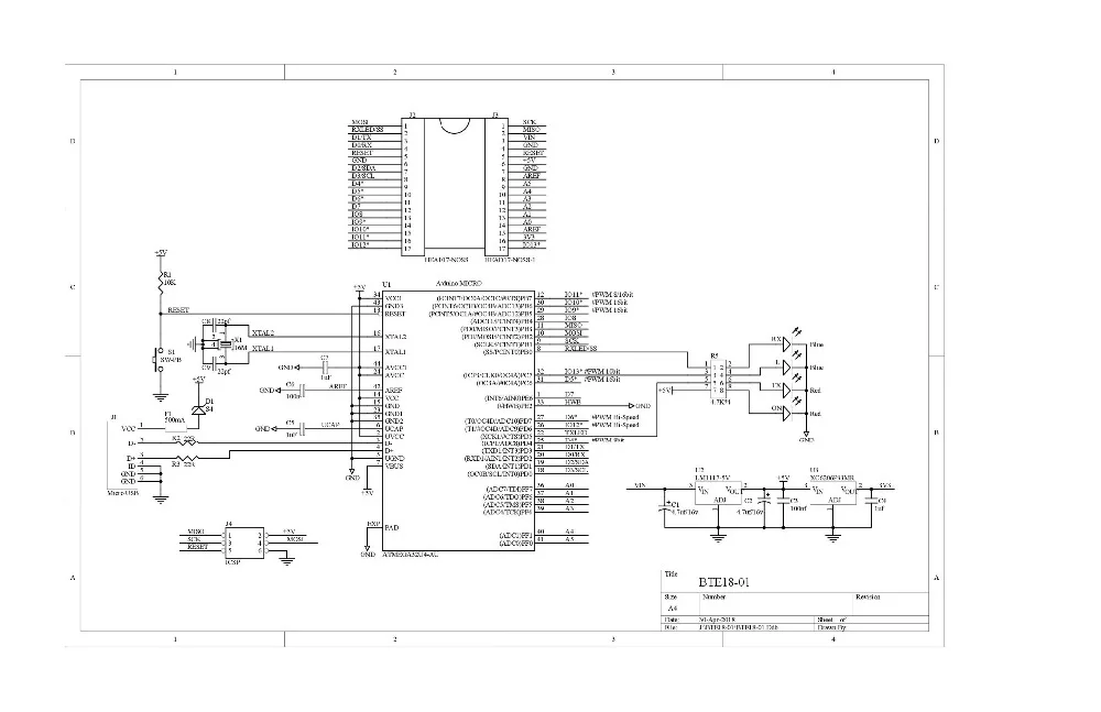 1 шт. заменить Pro Micro ATMega32U4-AU BTE18-01