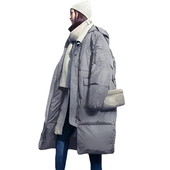 

2020 Women Winter Oversized Jackets Long Warm Coat Loose Bread Style Ladies Parka Winterjas Dames Abrigos Mujer Invierno XH419