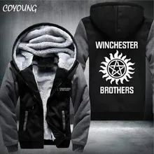 США размер для мужчин и женщин сверхъестественная утепленная куртка толстовки с капюшоном пальто на заказ одежда Повседневная