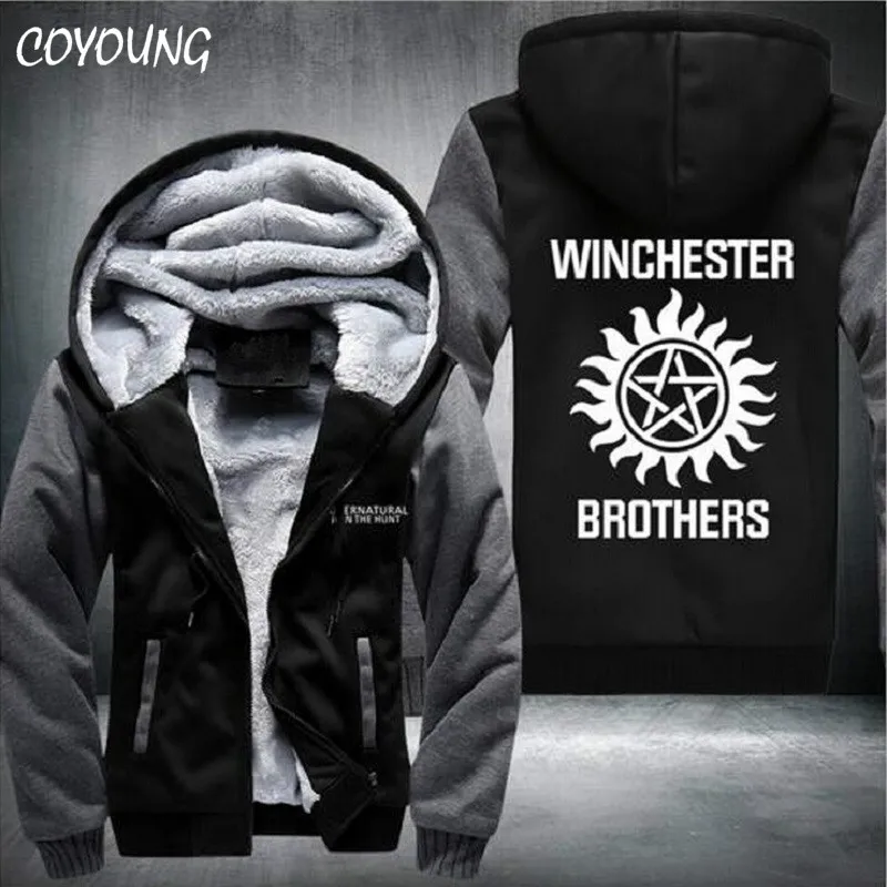 En Ligne Livraison gratuite USA taille hommes femmes surnaturel épaissir veste à capuche Sweatshirts personnalisé manteau décontracté