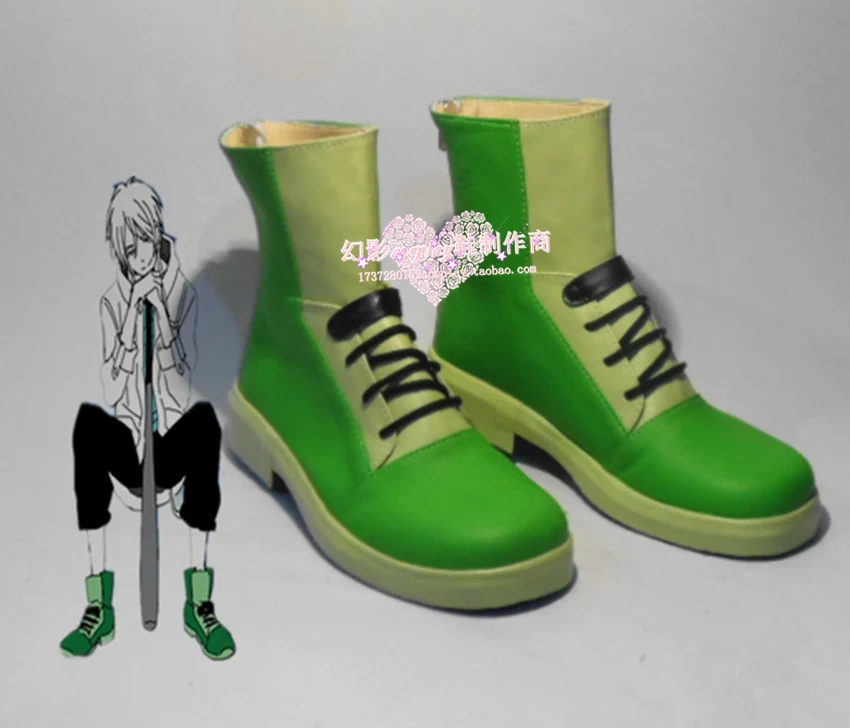 Psycho pass Makishima Shogo/зеленые короткие ботинки Csplay H016 | Тематическая одежда и униформа