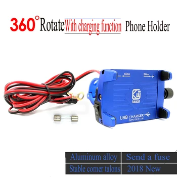 

With USB charging function Motorcycle Phone Holder For 3.5-6.2 inch Smartphone Motorbike Mountain Bike Holder For IPhone xs xr