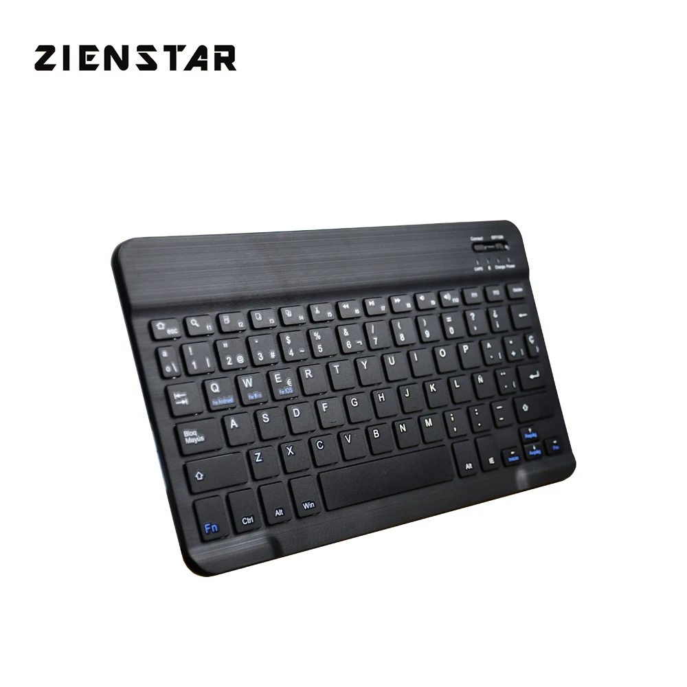 Zienstar ультратонкая испанская Беспроводная Bluetooth клавиатура 10 &quotдля IPAD MACBOOK