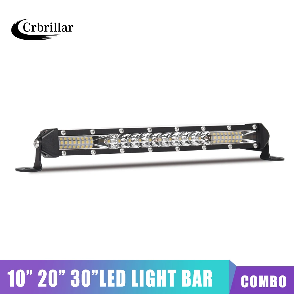 

Single Row 10D 78W Led light Bar 10" Combo Beam Led Work Light 12V 24V for Trucks 4WD LAZDA ATV Tractors SUV Trailer Light Bar