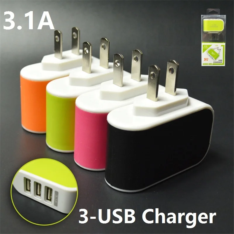 

3.1A Triple USB 3-Port Wall Home Travel AC Charger US Plug/EU Plug Toys cars/boats/Airplanes/trains/Tank Battery USB Charger