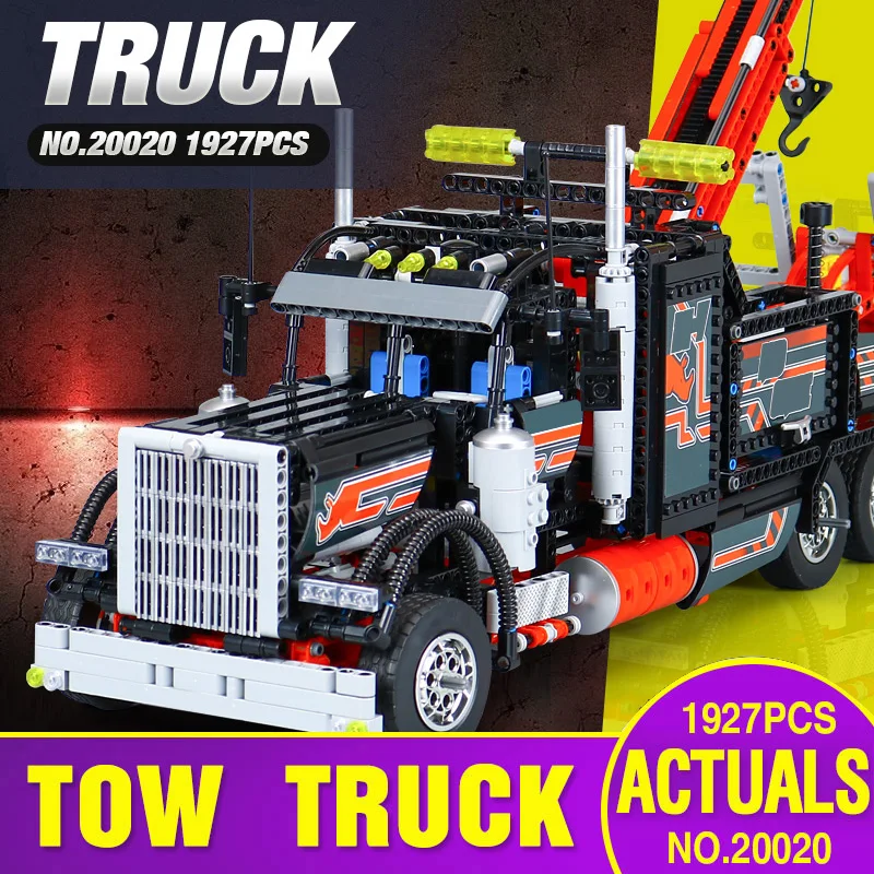 

20020 Technic Ultimate Series The Mechanical American Style Heavy Container Trucks Building Blcoks Bricks legoing 8285 Toy