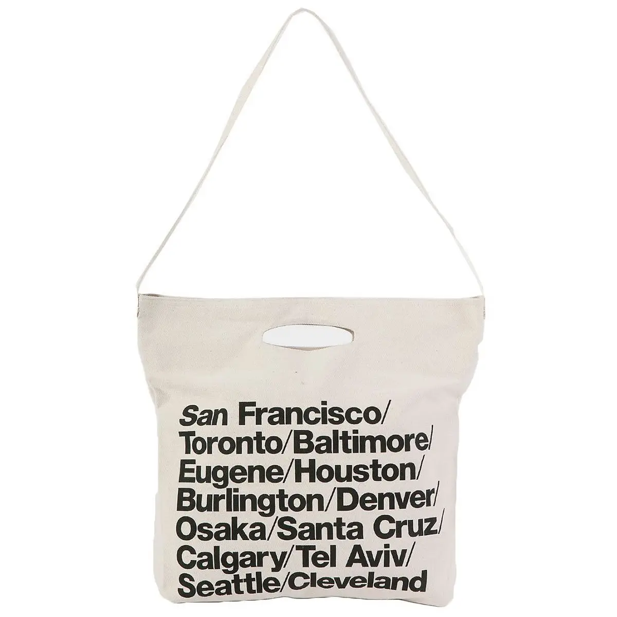 

FGGS New Trend American Canvas Shoulder Bags Messenger Shopping Bag Handbag (White)