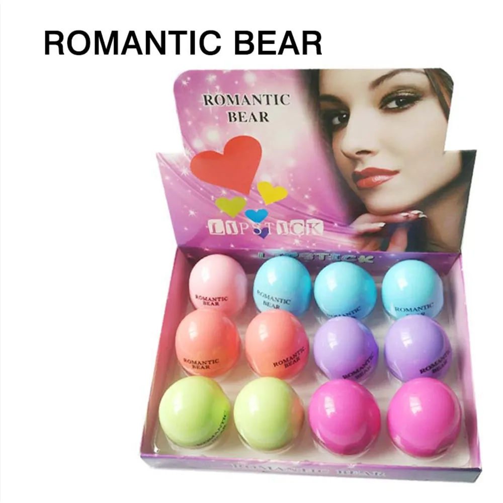 

Romantic Bear Lip Balm Fruity Flavor Baby Lips Moist Balm Cute Lipbalm Natural Plant Nutritious Moisturizer 2018 Drop shipping
