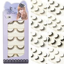 ICYCHEER Модные накладные ресницы Набор 5 пар ручной работы толстые длинные поперечные накладные ресницы черная лента макияж красочные накладные ресницы для наращивания