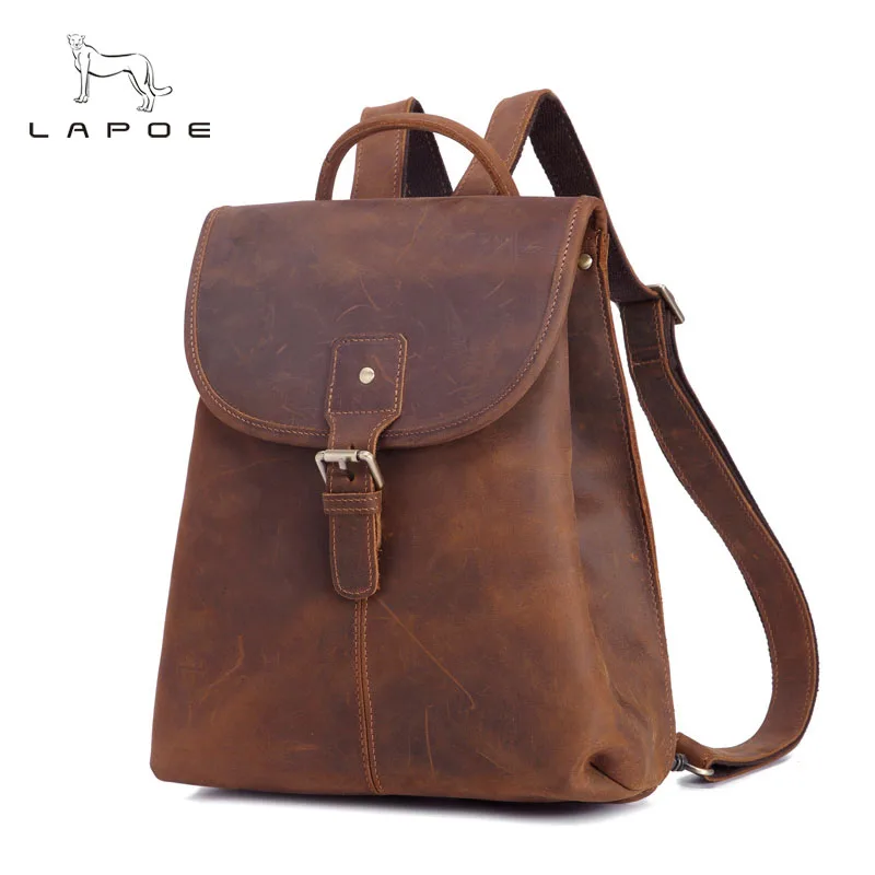 

Women Vintage backpack male travel backpack mochilas school mens genuine leather business bag large laptop shopping travel bag